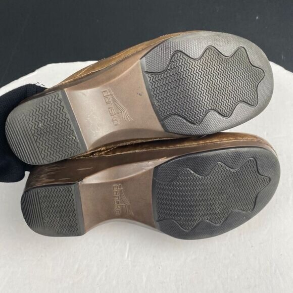 Dansko Balance Clog Women's size 38 Brown Leather Slip On Mule - Picture 3 of 14